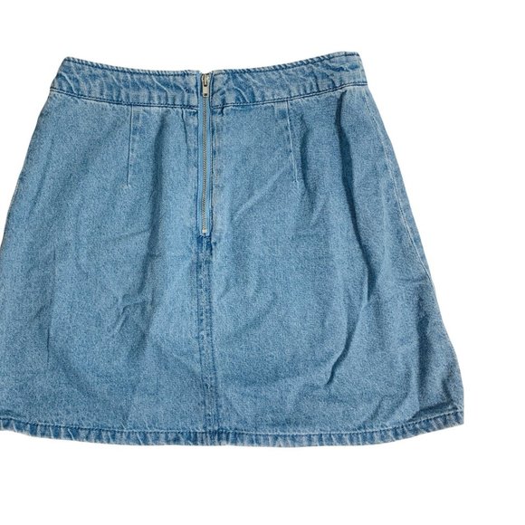 H & M Coachella Denim Embroidered Skirt Size 4 - Picture 2 of 6